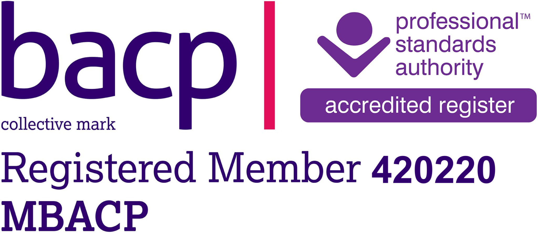 BACP Registered Member 420220, MBACP